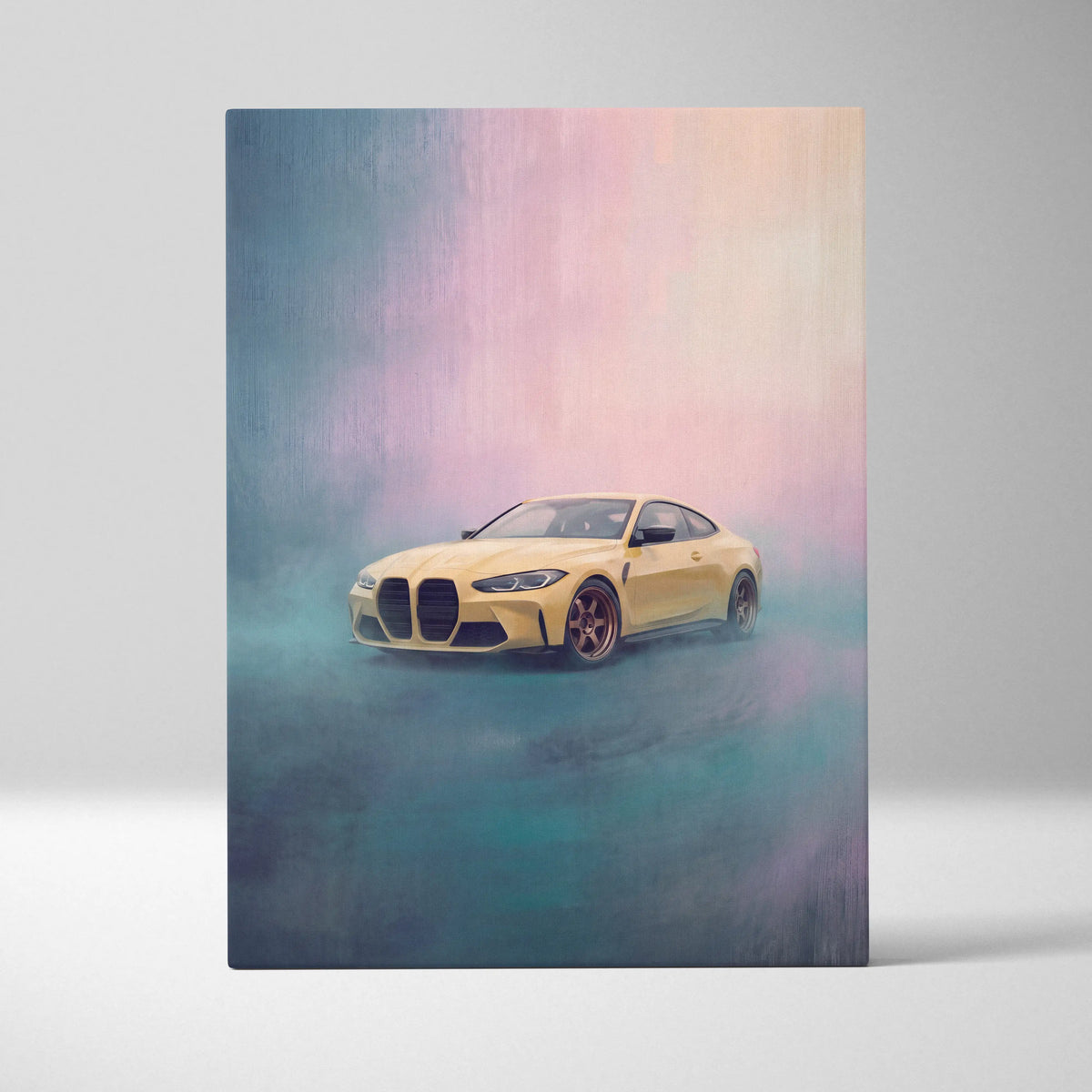 BMW M4 Inspired Automotive Wall Art - Luxury Sports Car Canvas Painting for Modern Homes