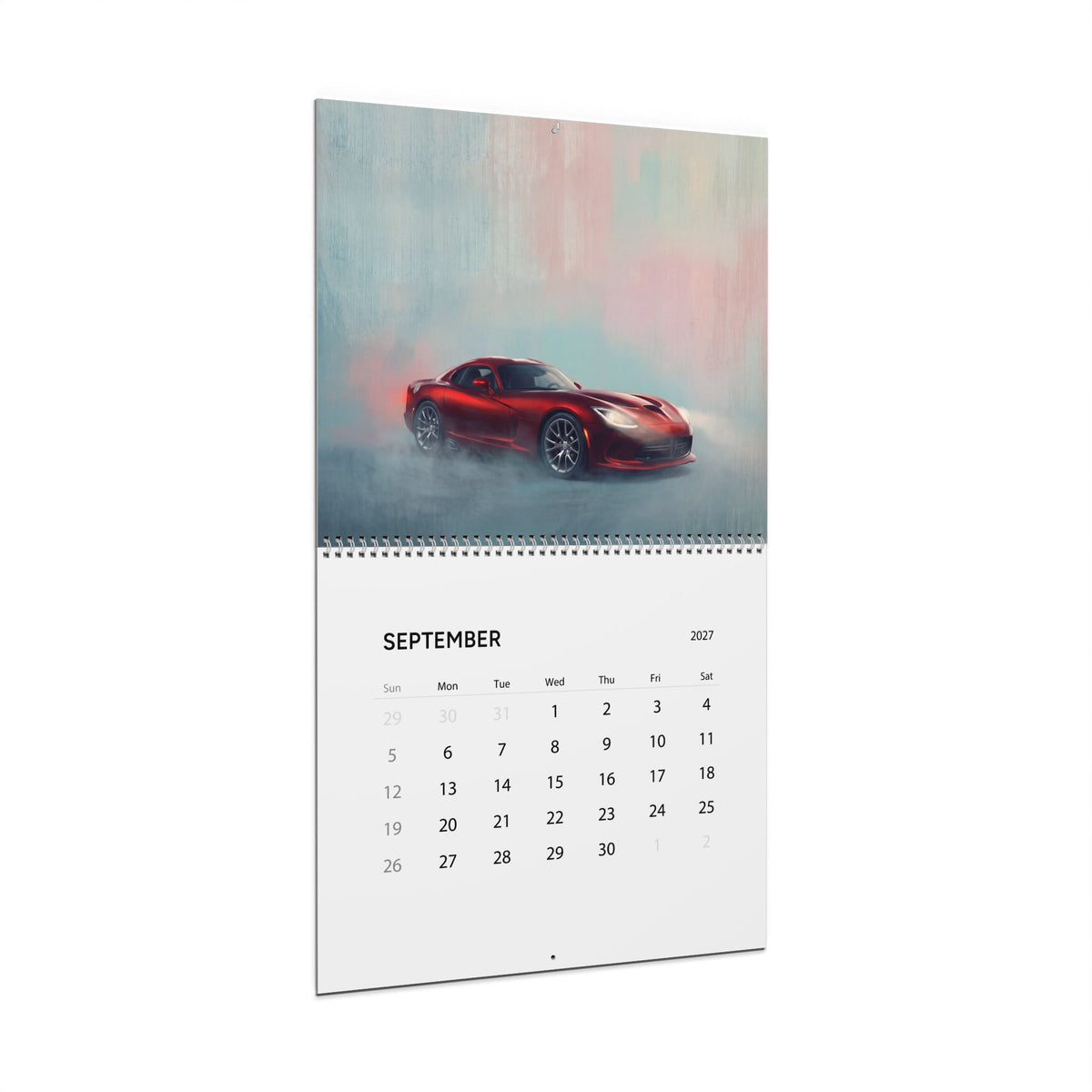 2027 Muscle Cars Artwork Calendar | American Muscle Car Wall Calendar
