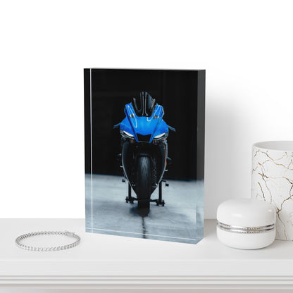 Yamaha R1 Motorcycle Acrylic Photo Block #014 - Throttle Designs