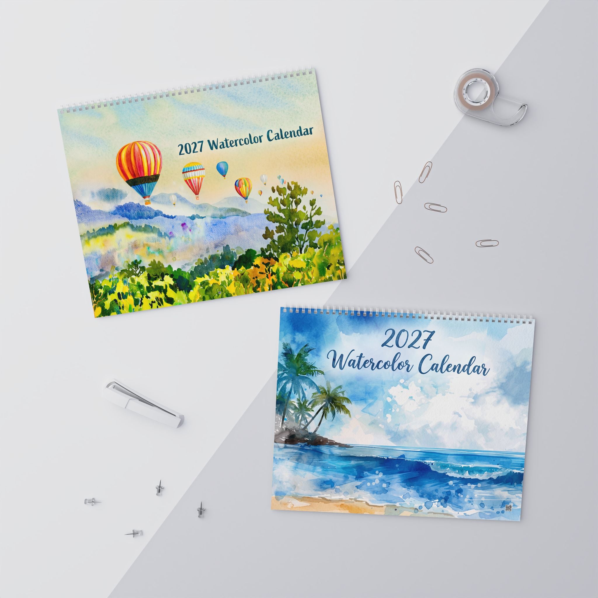2027 Watercolor Artwork Wall Calendar – Colorful Painted Designs, Artistic Scenes & Creative Art Collection