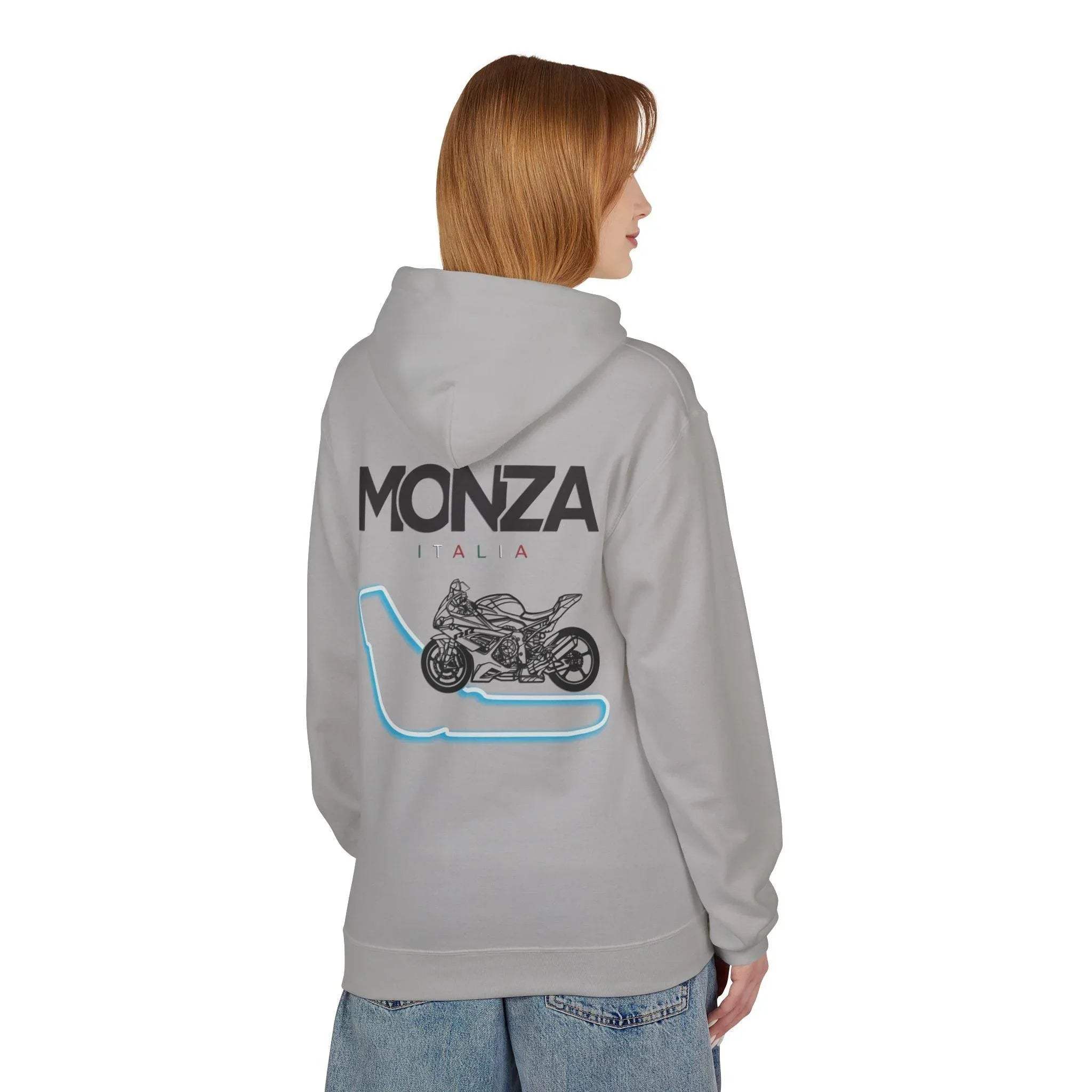BMW Inspired S1000RR Monza Italia Race Track Fleece Hoodie for Style and Comfort