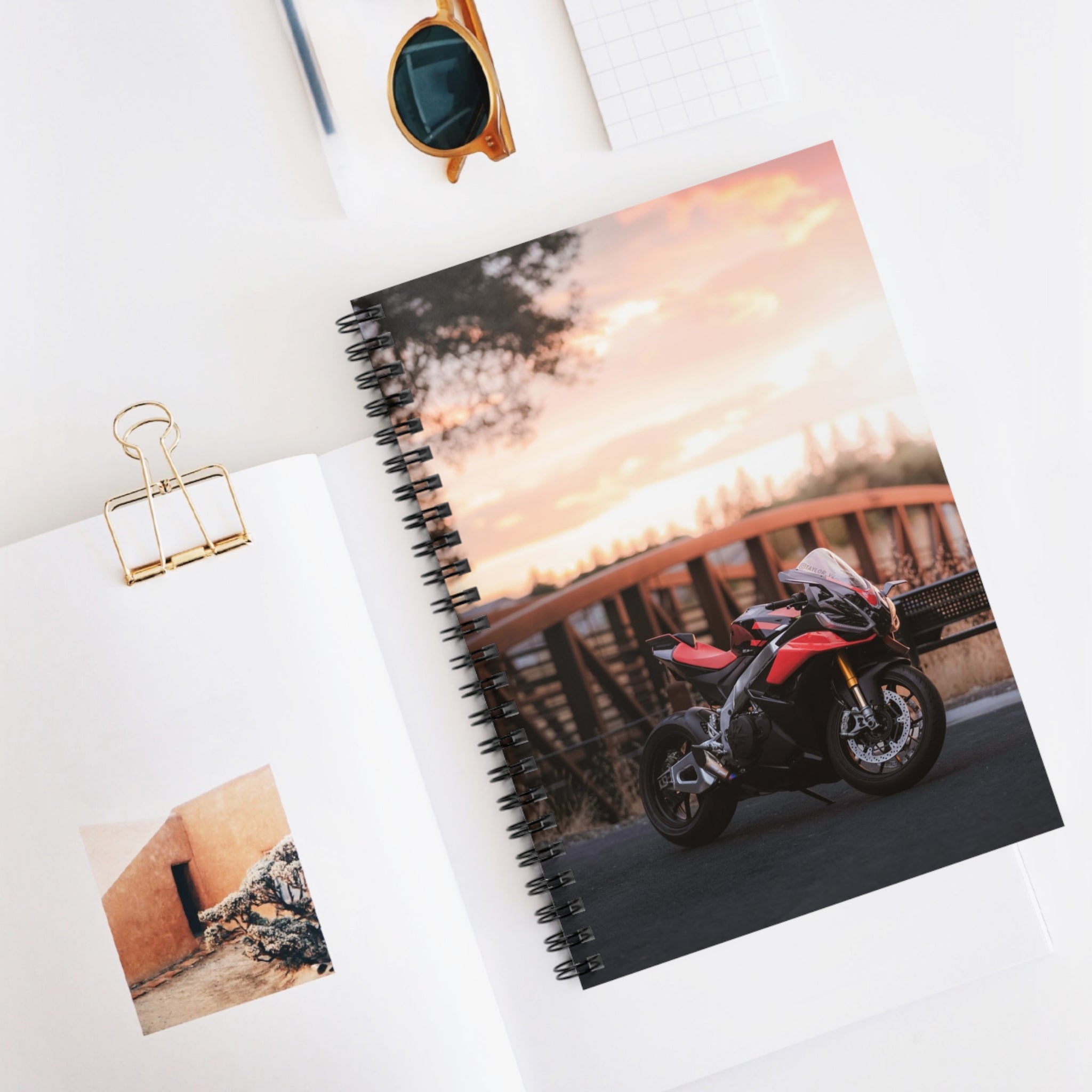 Aprilia RSV4 1100 Factory Motorcycle Spiral Notebook #010 - Throttle Designs