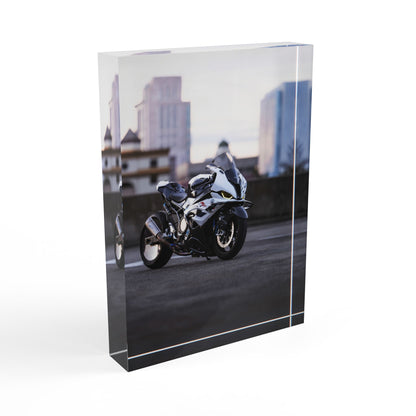 BMW S1000RR Drag Spec Motorcycle Acrylic Photo Block #011 - Throttle Designs