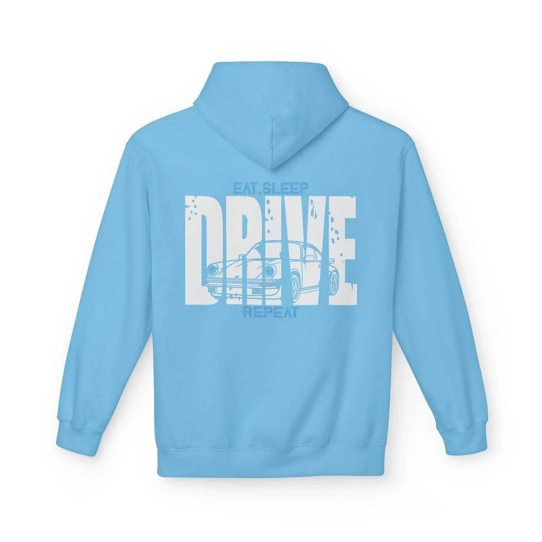 Classic Porsche 911 (930) DRIVE Fleece Hoodie for Car Enthusiasts