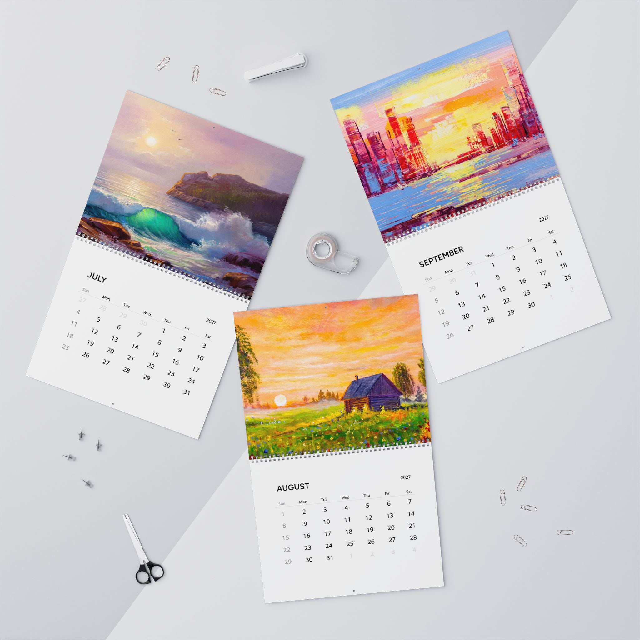 2027 Painted Art Wall Calendar – Creative Artwork, Artistic Scenes & Decorative Painting Collection