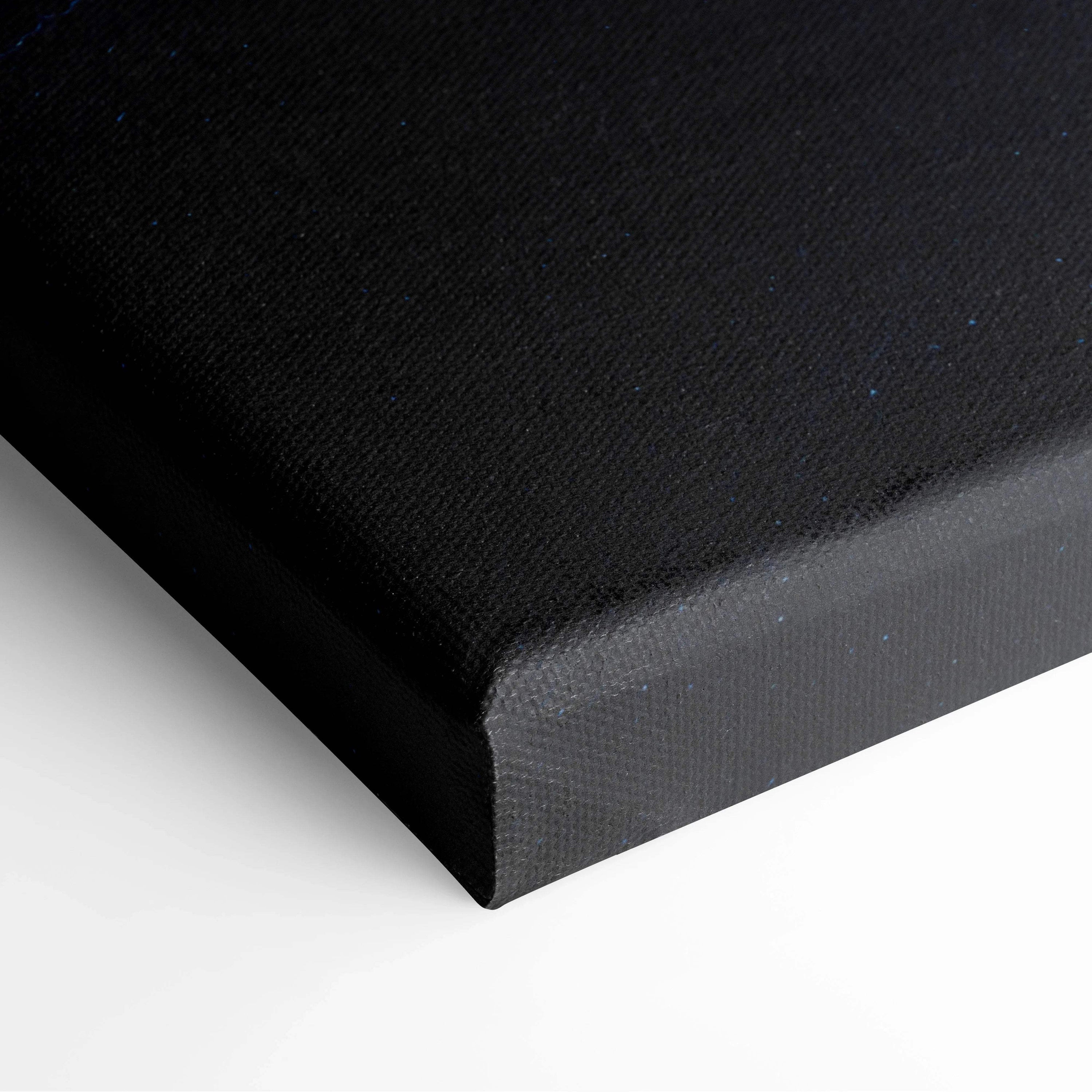 Black textured canvas back of Visionary Coastal Sunset wall art