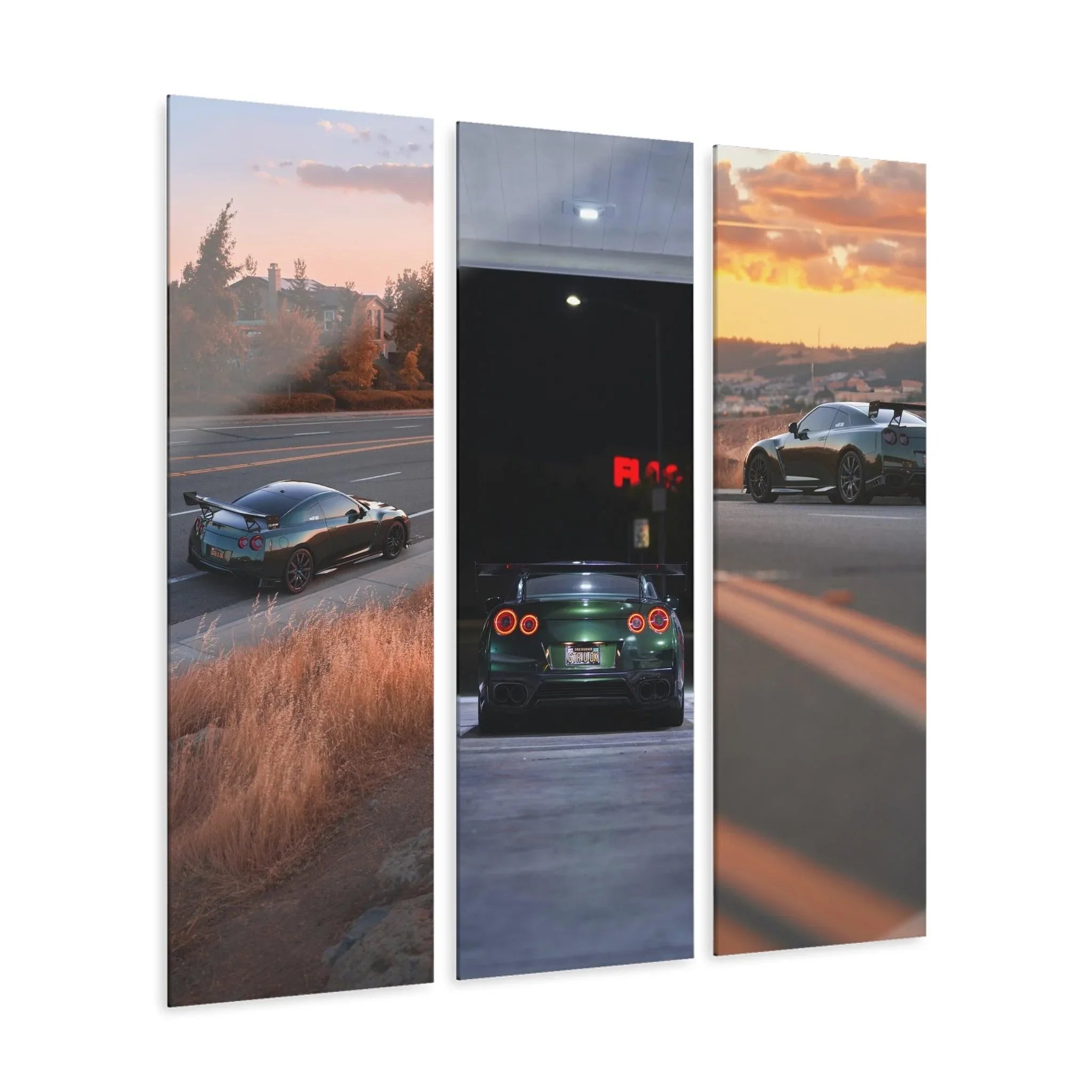 Nissan R35 GTR 3-Piece Acrylic Wall Art #001 for Decor