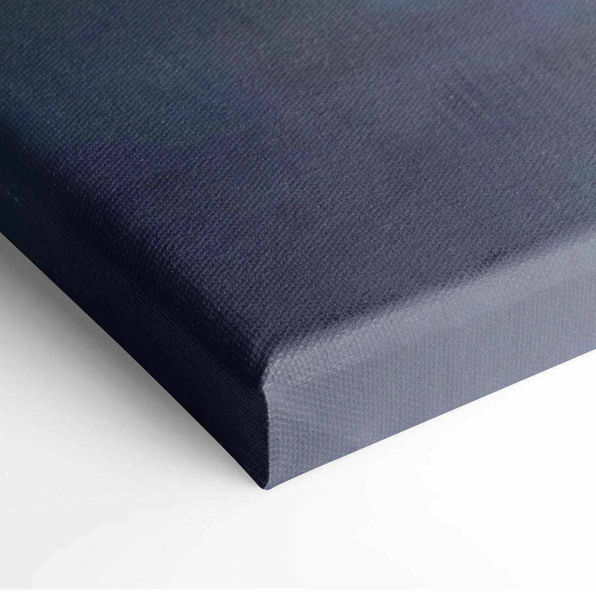 Dark navy canvas print featuring woven texture and thick gallery-wrapped edges for aston martin valkyrie car art