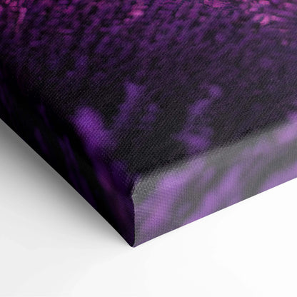 Purple black textured tie-dye abstract canvas in lavender mauve gold tones