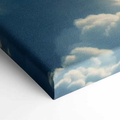 Heavenly cloudscape canvas print of billowing clouds in luminous sky