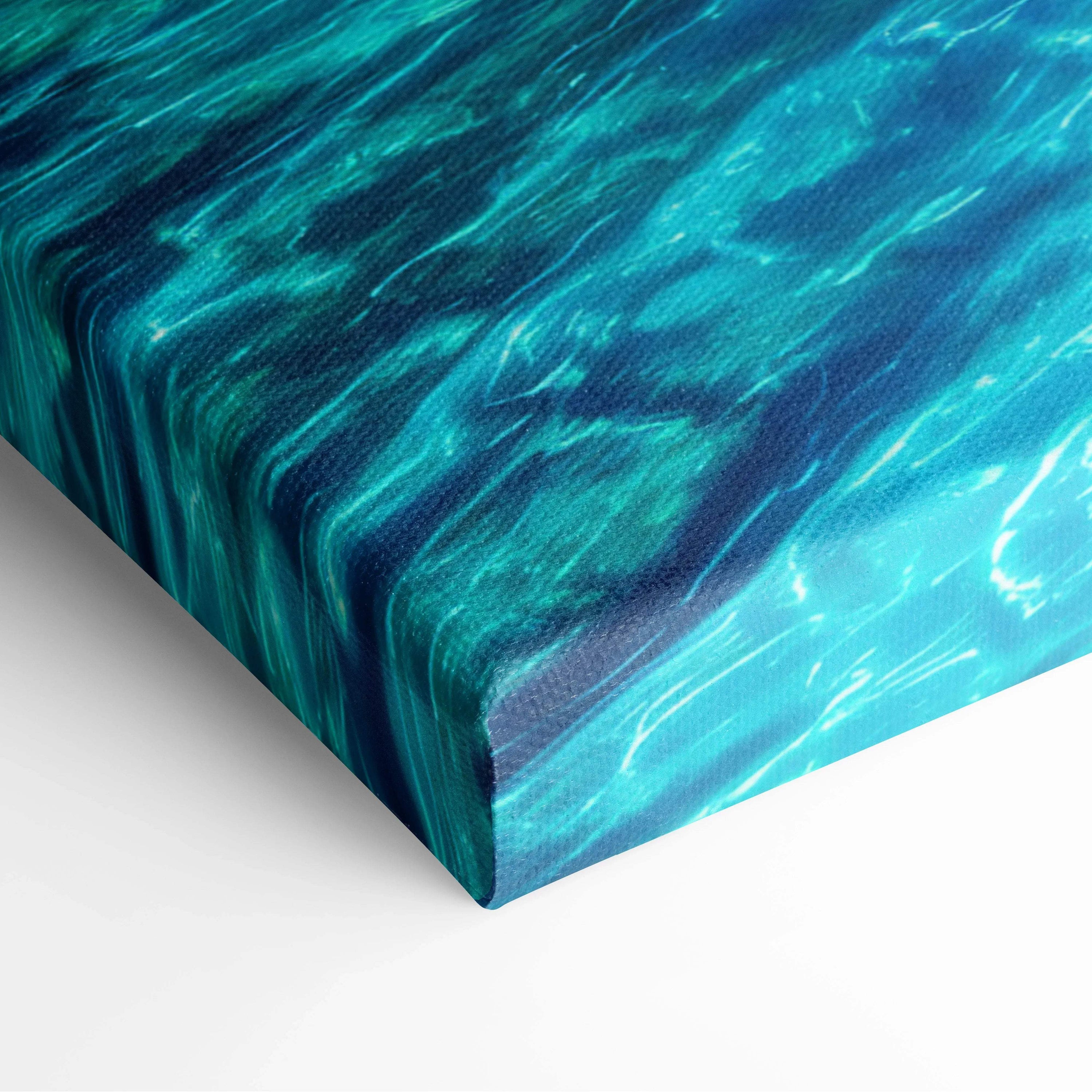 Visionary Collection Alpine Lake canvas print with turquoise blue swirls