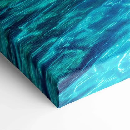 Visionary Collection Alpine Lake canvas print with turquoise blue swirls