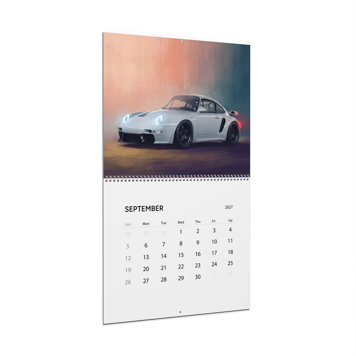 2027 Classic Porsche Inspired Artwork Calendar | Porsche 911 Inspired Wall Calendar