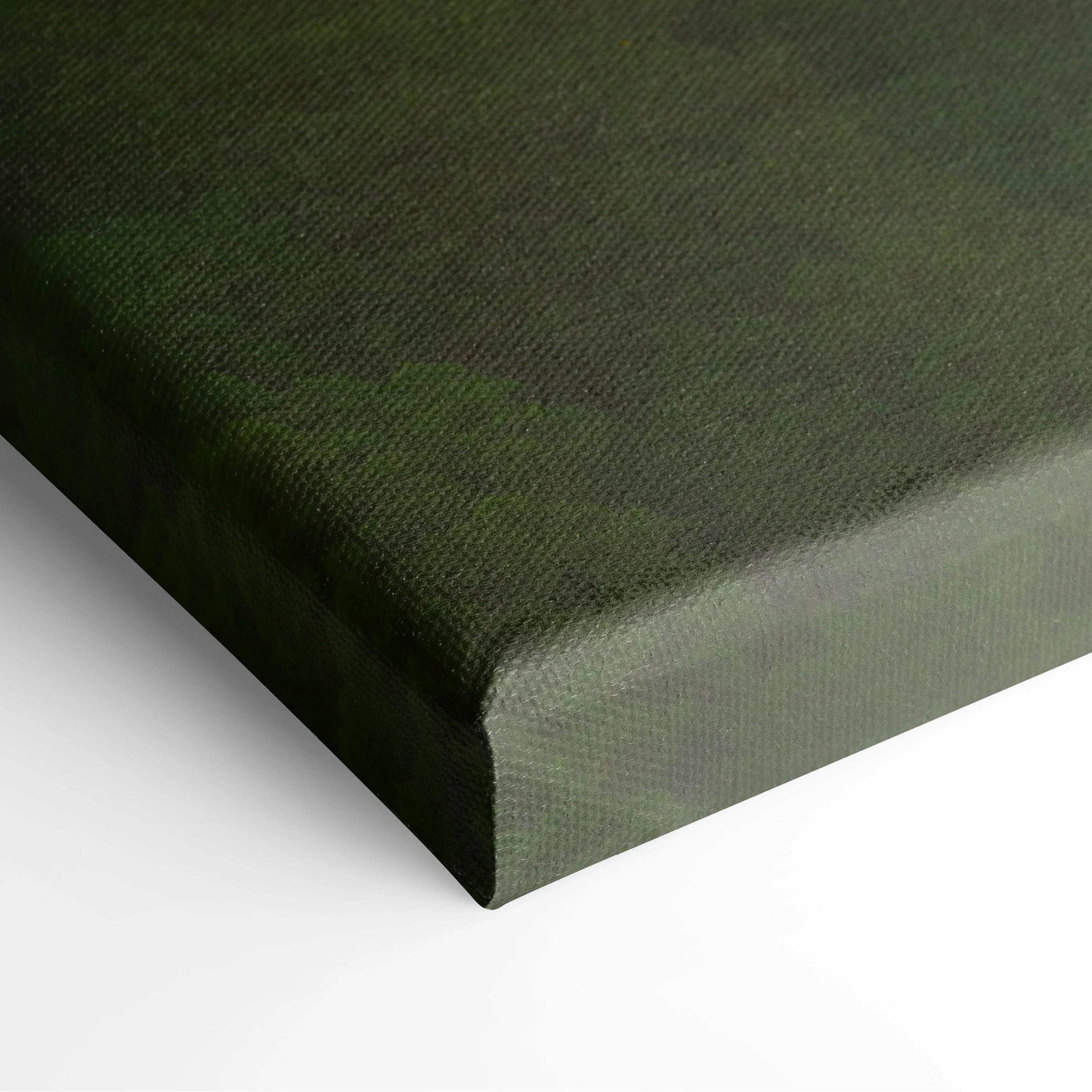 Dark olive green textured canvas back of Fairy Tale Castle wall art