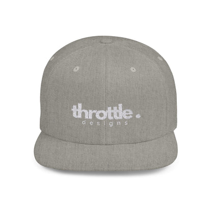 Premium Logo Flat Bill Snapback - Throttle Designs