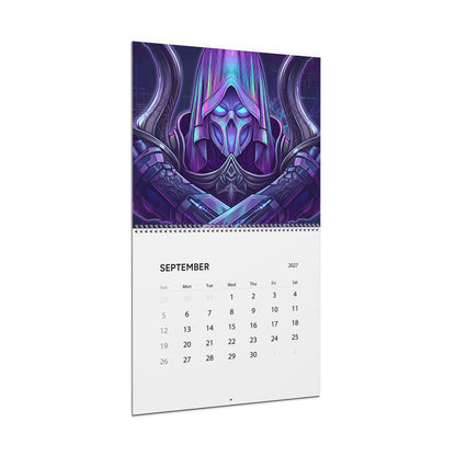 2027 Retro Futuristic Fantasy Wall Calendar – Vaporwave Neon Artwork Collection