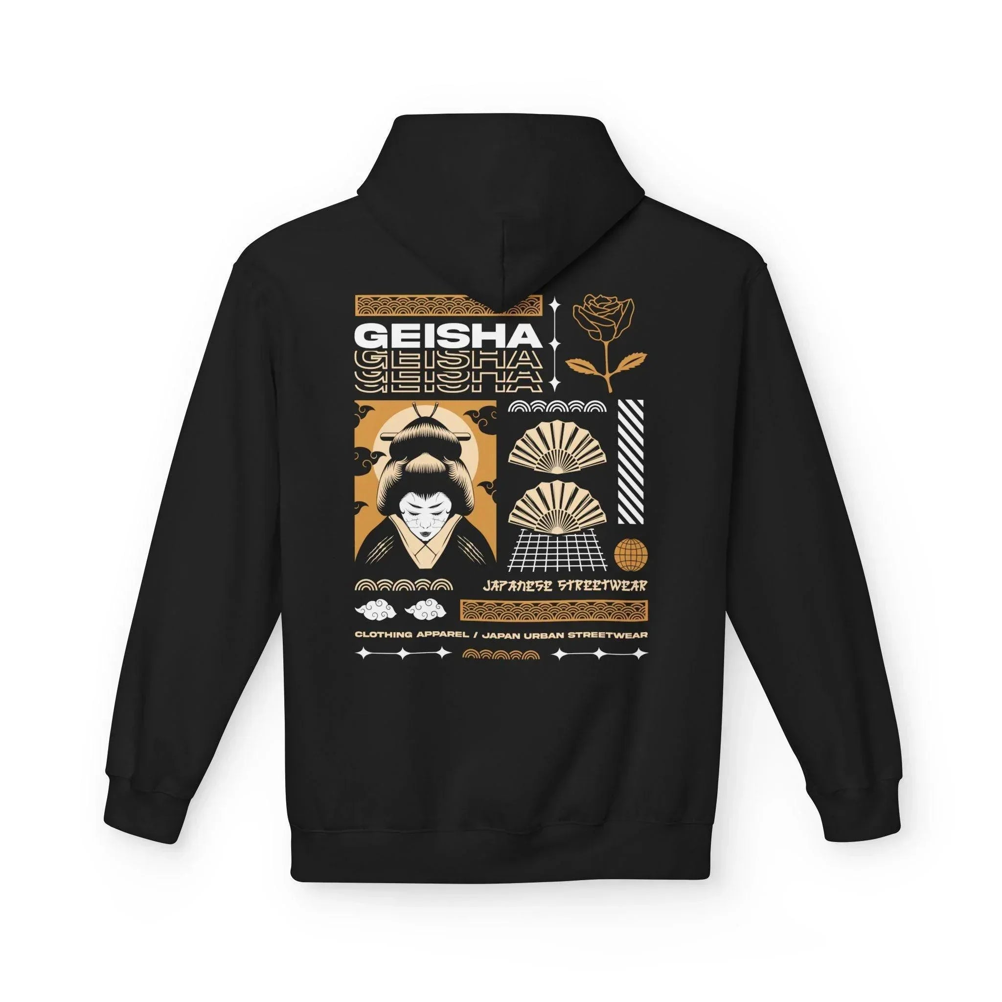 Stylish Geisha-Inspired Fleece Hoodie for Ultimate Streetwear Comfort