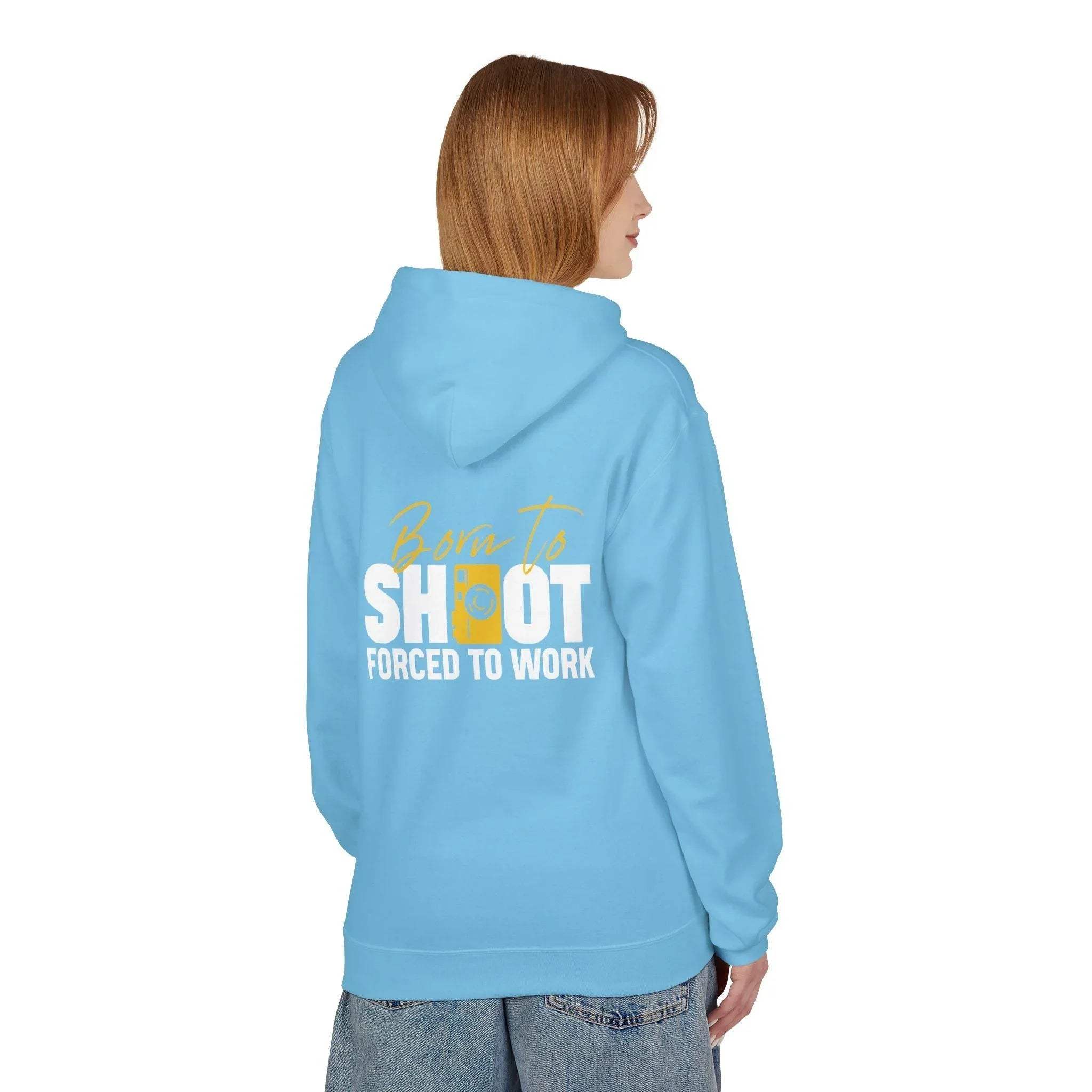 Ultimate Photographer’s Hoodie: 'Born To Shoot, Forced To Work' - Cozy Fleece for Creative Souls