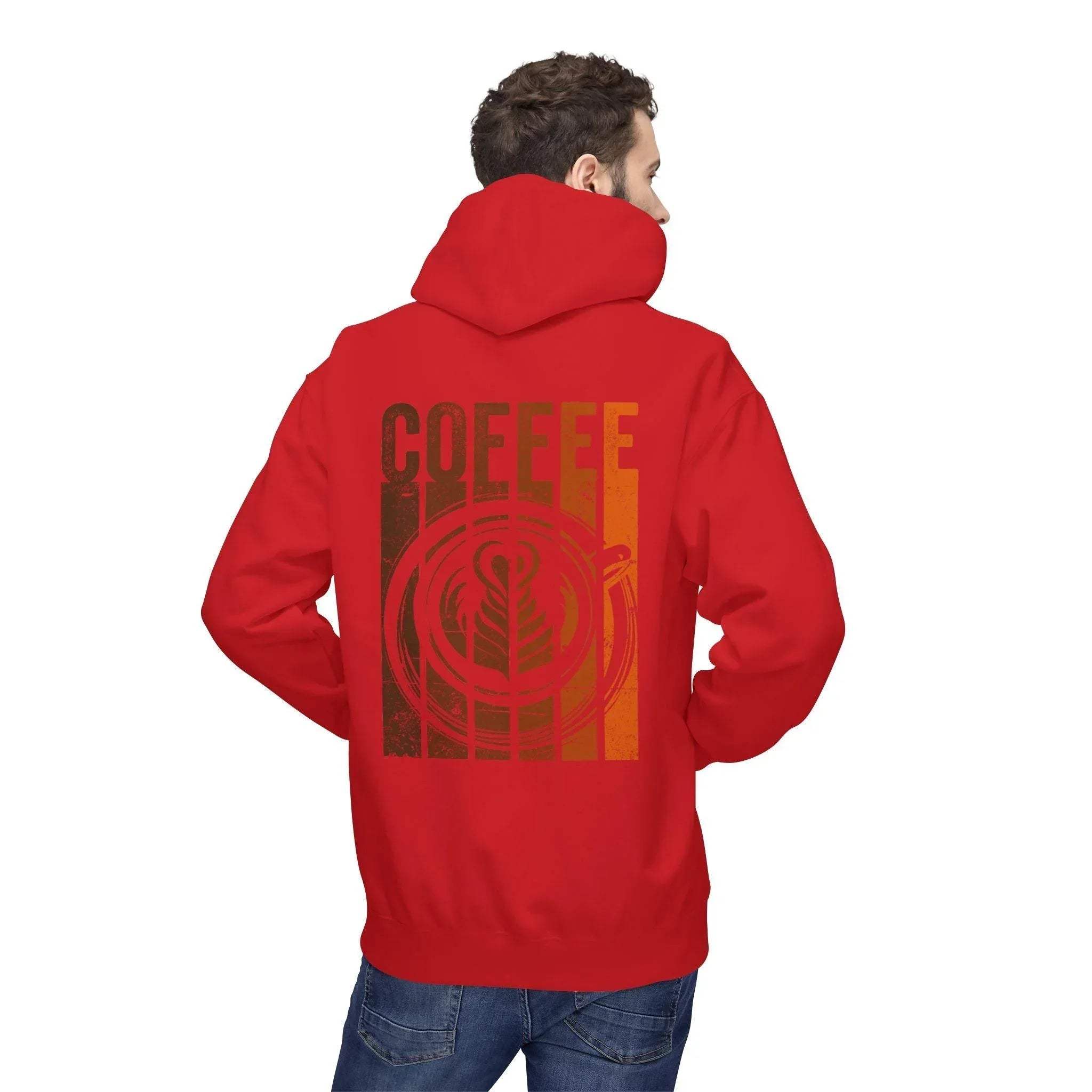 Chic Designer Coffee Fleece Pullover Hoodie for Ultimate Comfort