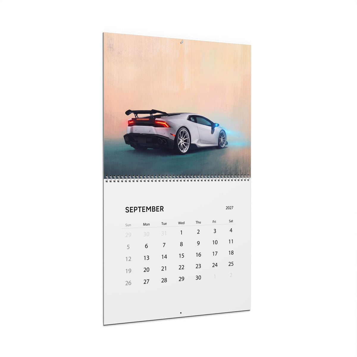 2027 Super Cars Artwork Calendar | Exotic Sports Car Wall Calendar