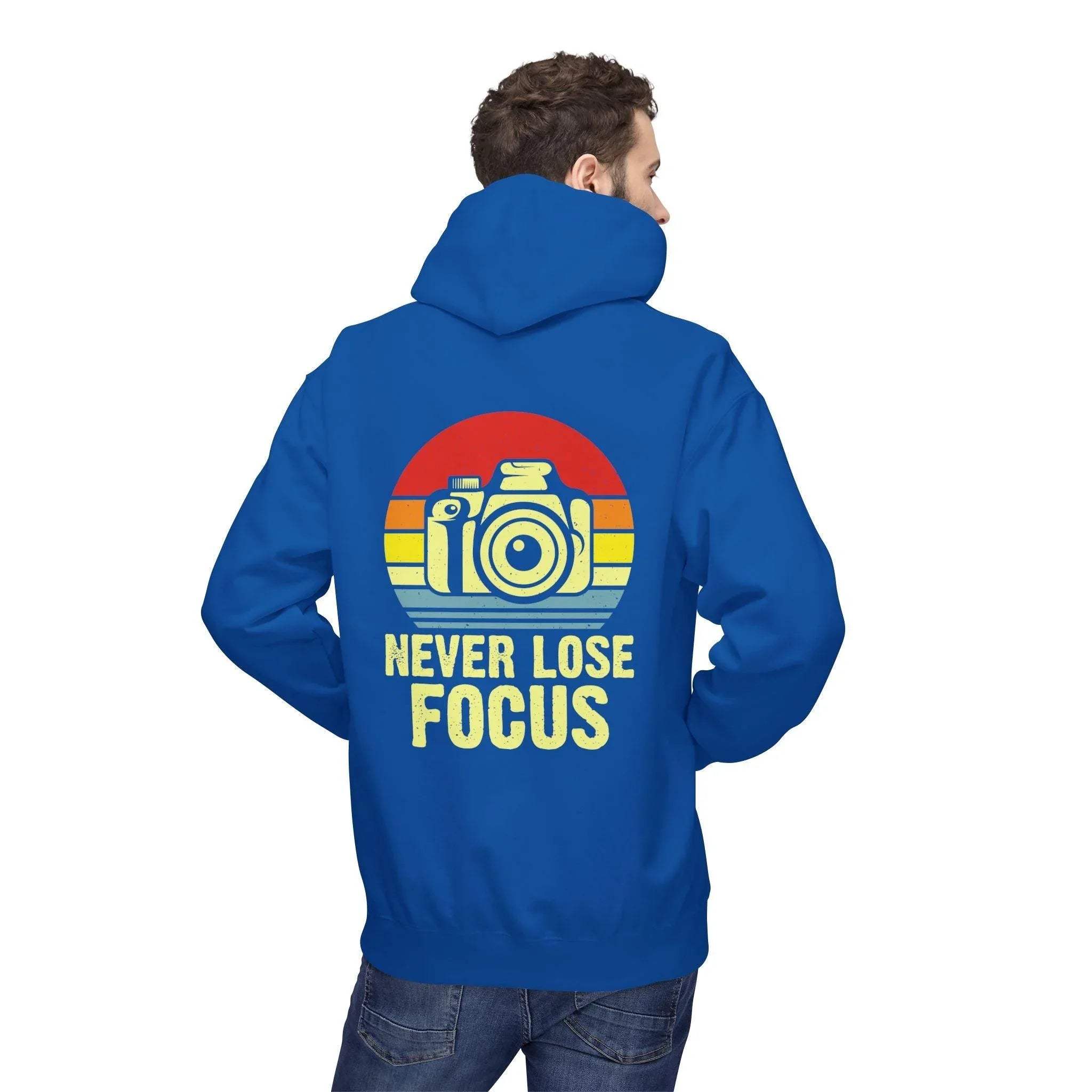 Ultimate Comfort Hoodie for Photographers: "Stay Focused" Fleece Design