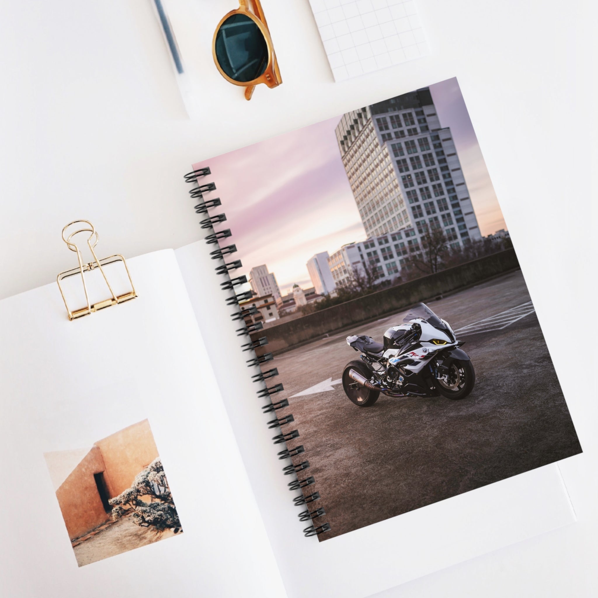 BMW S1000RR Drag Spec Motorcycle Spiral Notebook #013 - Throttle Designs