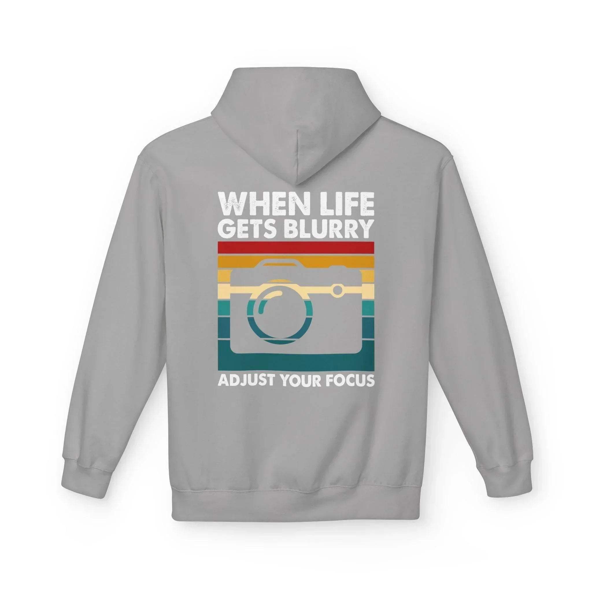Inspirational 'Adjust Your Focus' Cozy Fleece Hoodie for Ultimate Comfort
