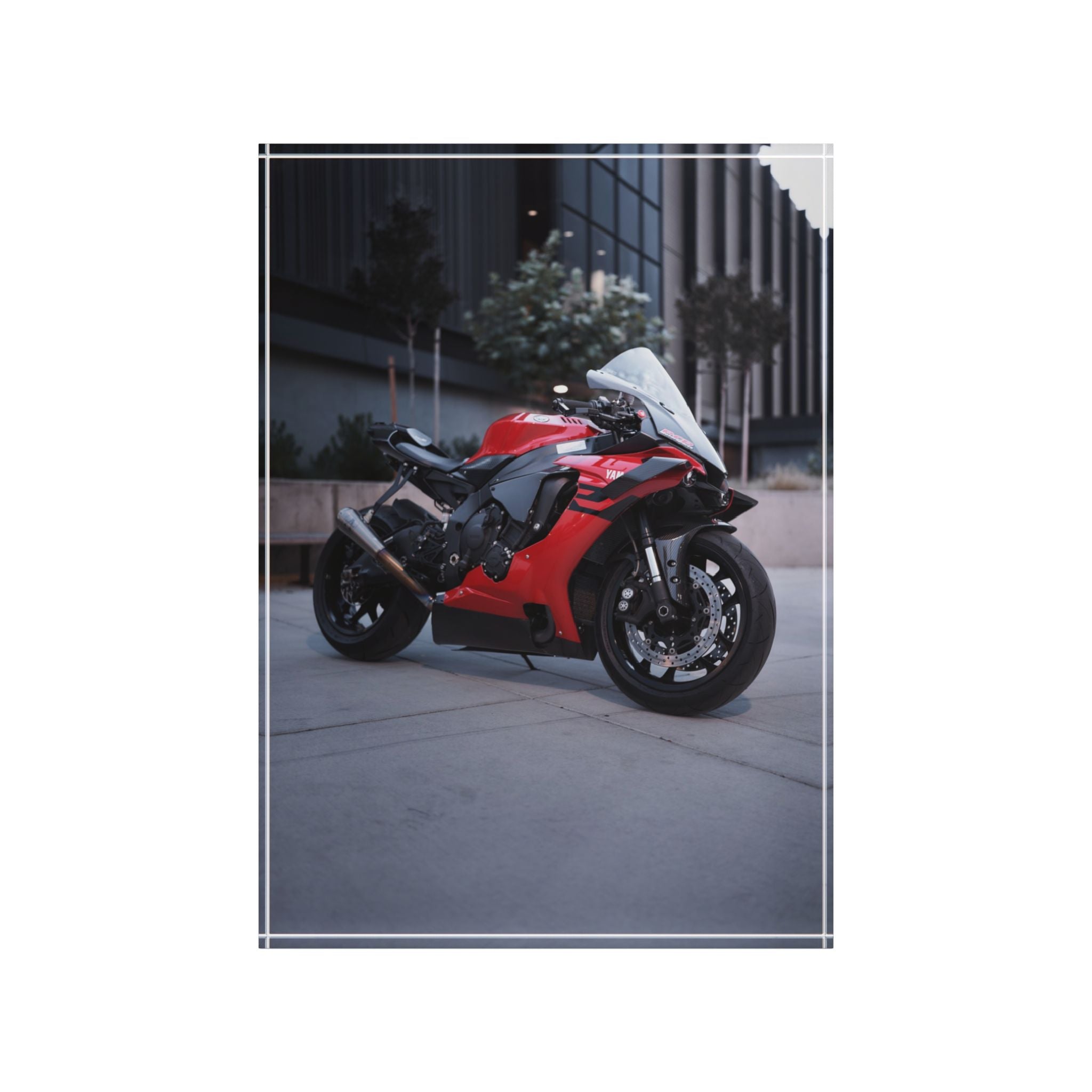 Yamaha R1 Motorcycle Acrylic Photo Block #002 - Throttle Designs