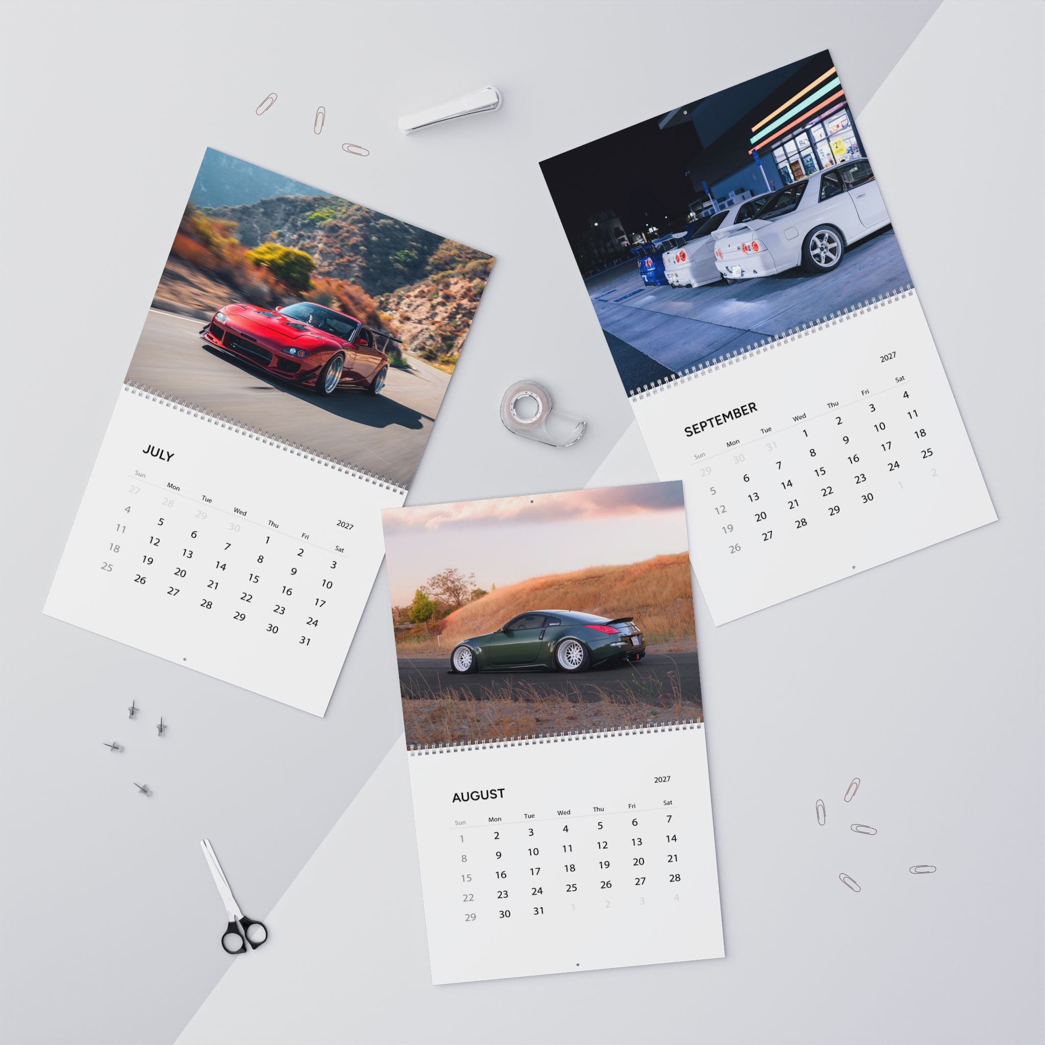 2027 JDM Cars Wall Calendar – Japanese Performance Cars, Tuner Cars & Automotive Artwork Collection