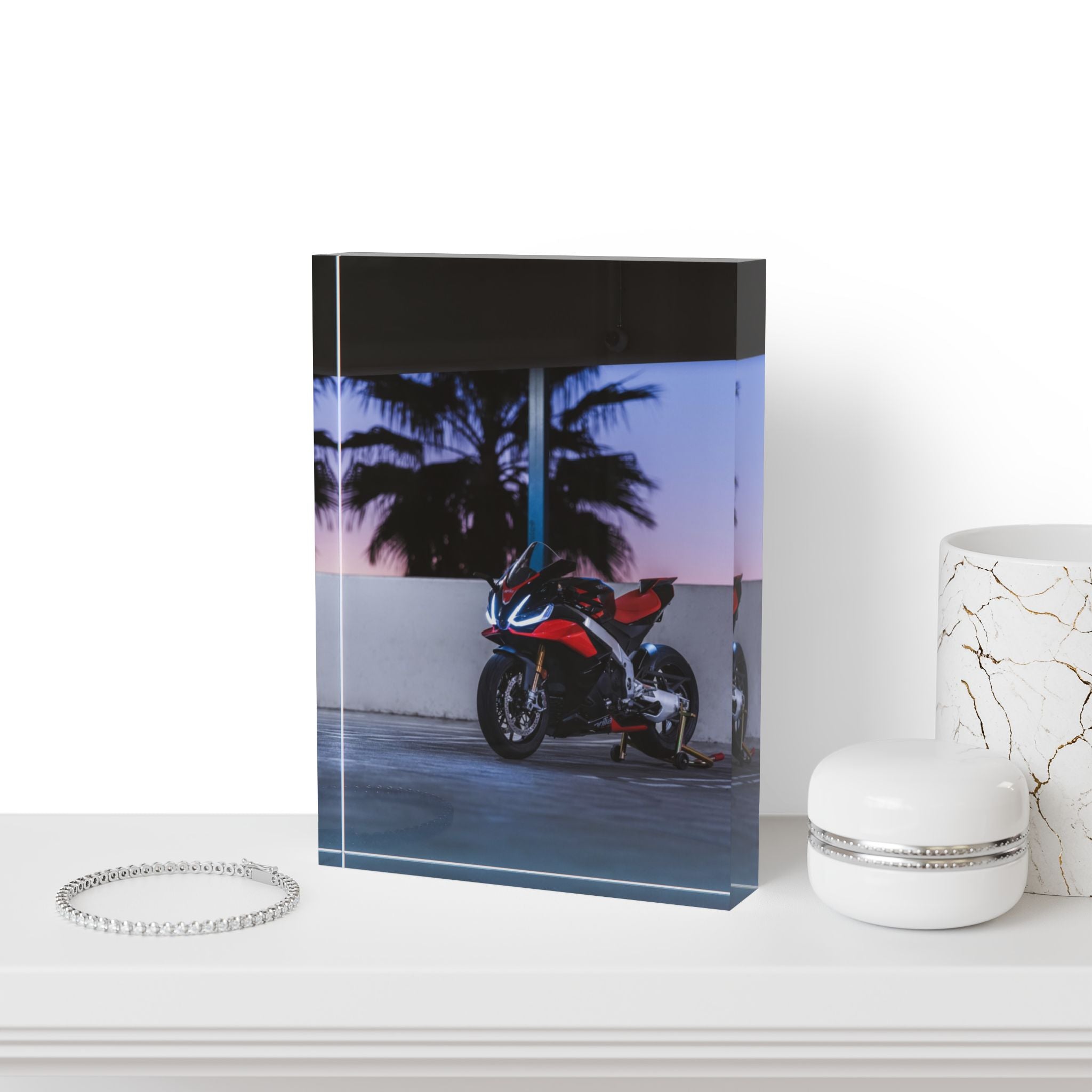 Aprilia RSV4 Motorcycle Acrylic Photo Block #003 - Throttle Designs