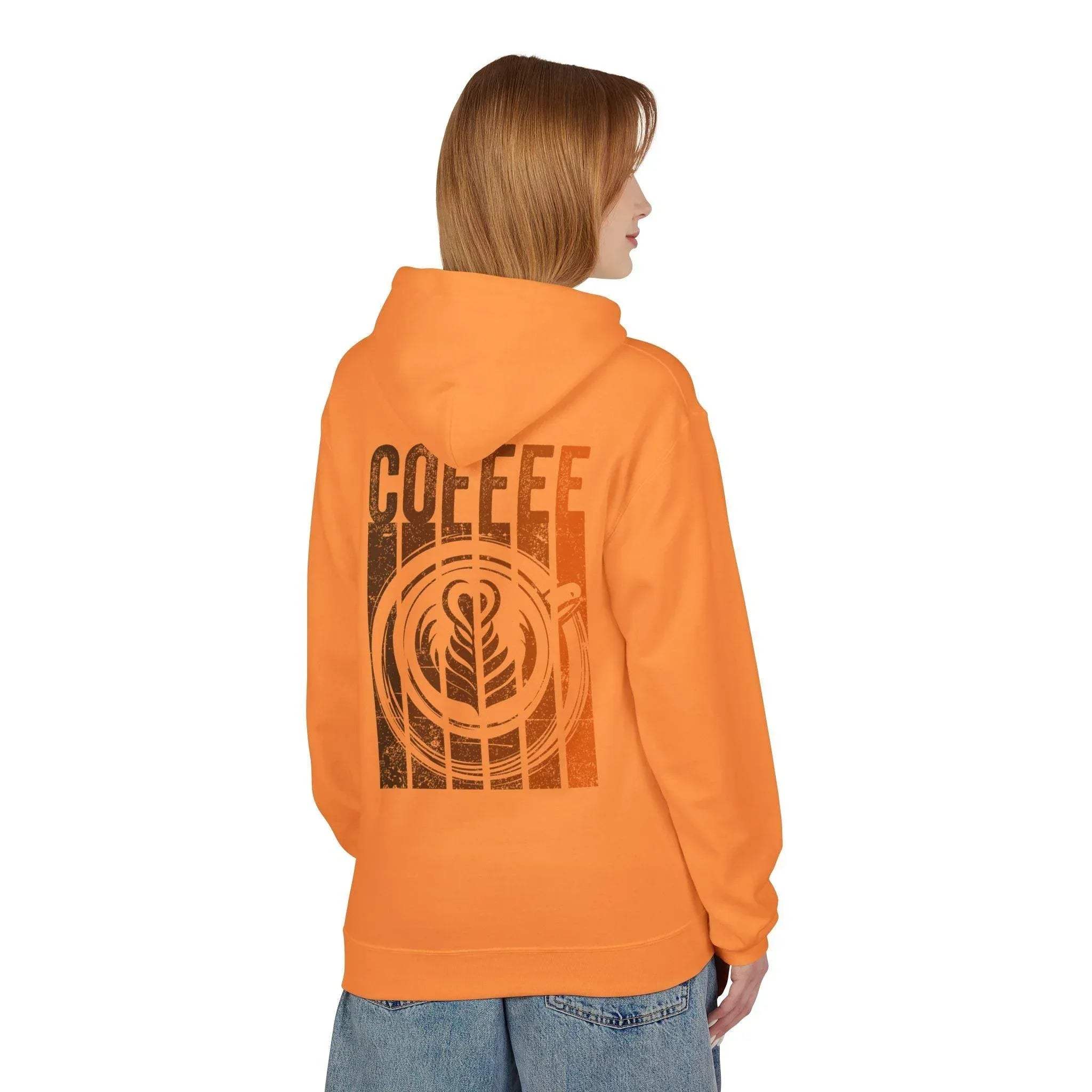 Chic Designer Coffee Fleece Pullover Hoodie for Ultimate Comfort