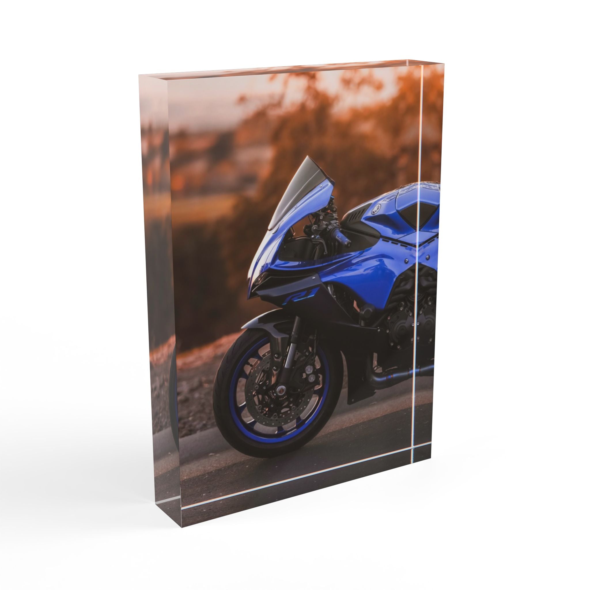 Yamaha R1 Motorcycle Acrylic Photo Block #016 - Throttle Designs