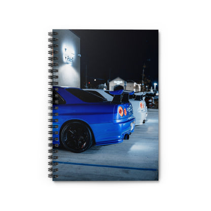 Nissan GTR R34 Automotive Spiral Notebook #008 - Throttle Designs