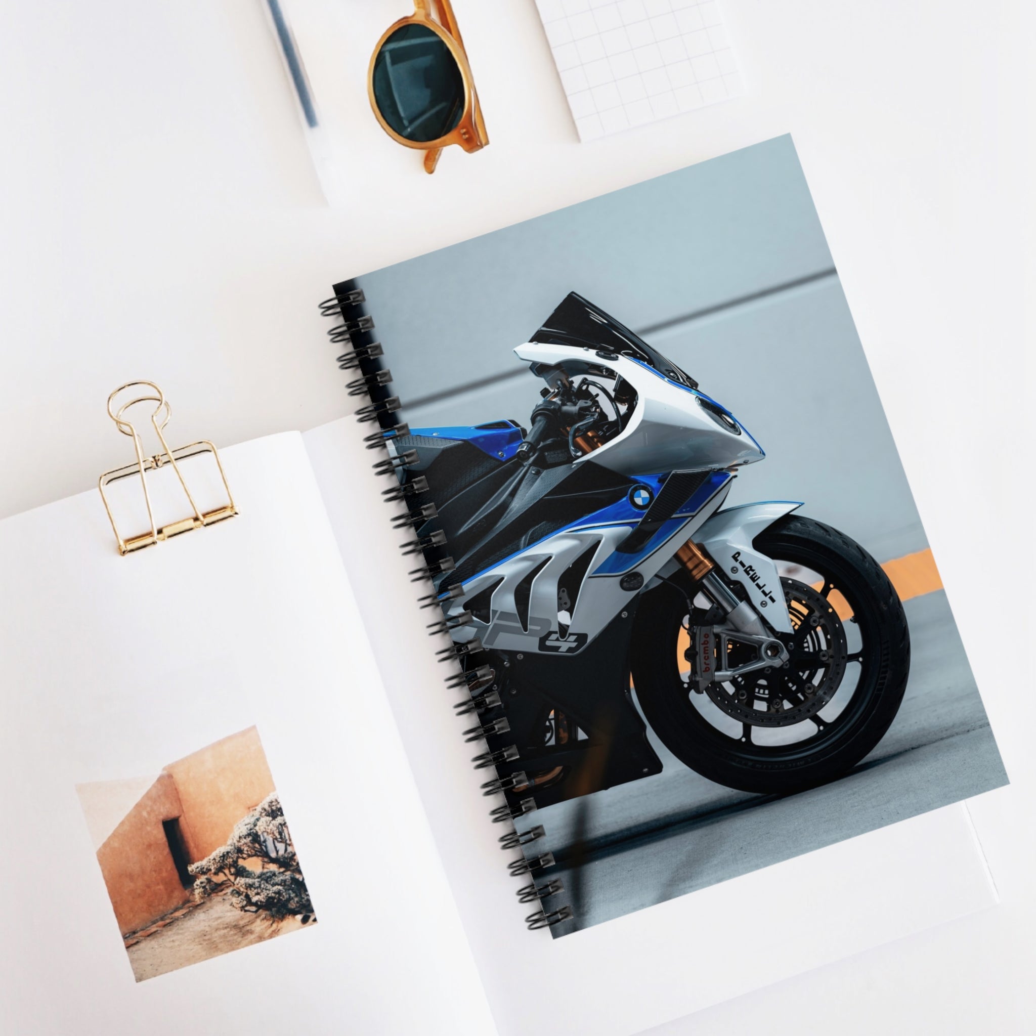 BMW S1000RR HP4 Motorcycle Spiral Notebook #002 - Throttle Designs