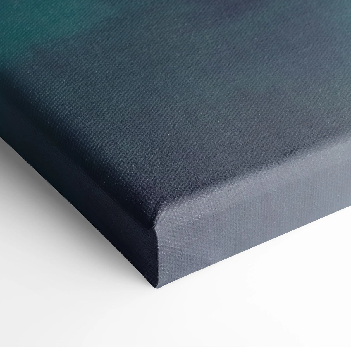 Ferarri sf90 stradale inspired canvas art with dark teal to navy blue gradient on textured woven fabric surface