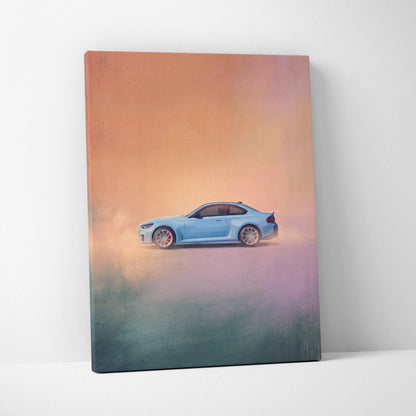 BMW M2 Inspired Automotive Wall Art, High Performance German Coupe Canvas Print
