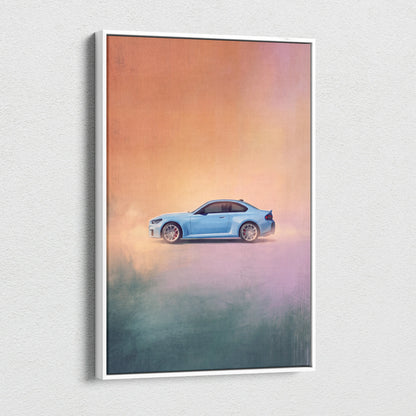 BMW M2 Inspired Automotive Wall Art, High Performance German Coupe Canvas Print
