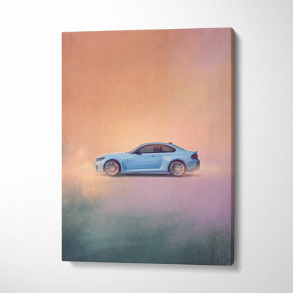 BMW M2 Inspired Automotive Wall Art, High Performance German Coupe Canvas Print