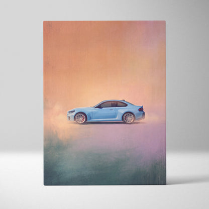 BMW M2 Inspired Automotive Wall Art, High Performance German Coupe Canvas Print