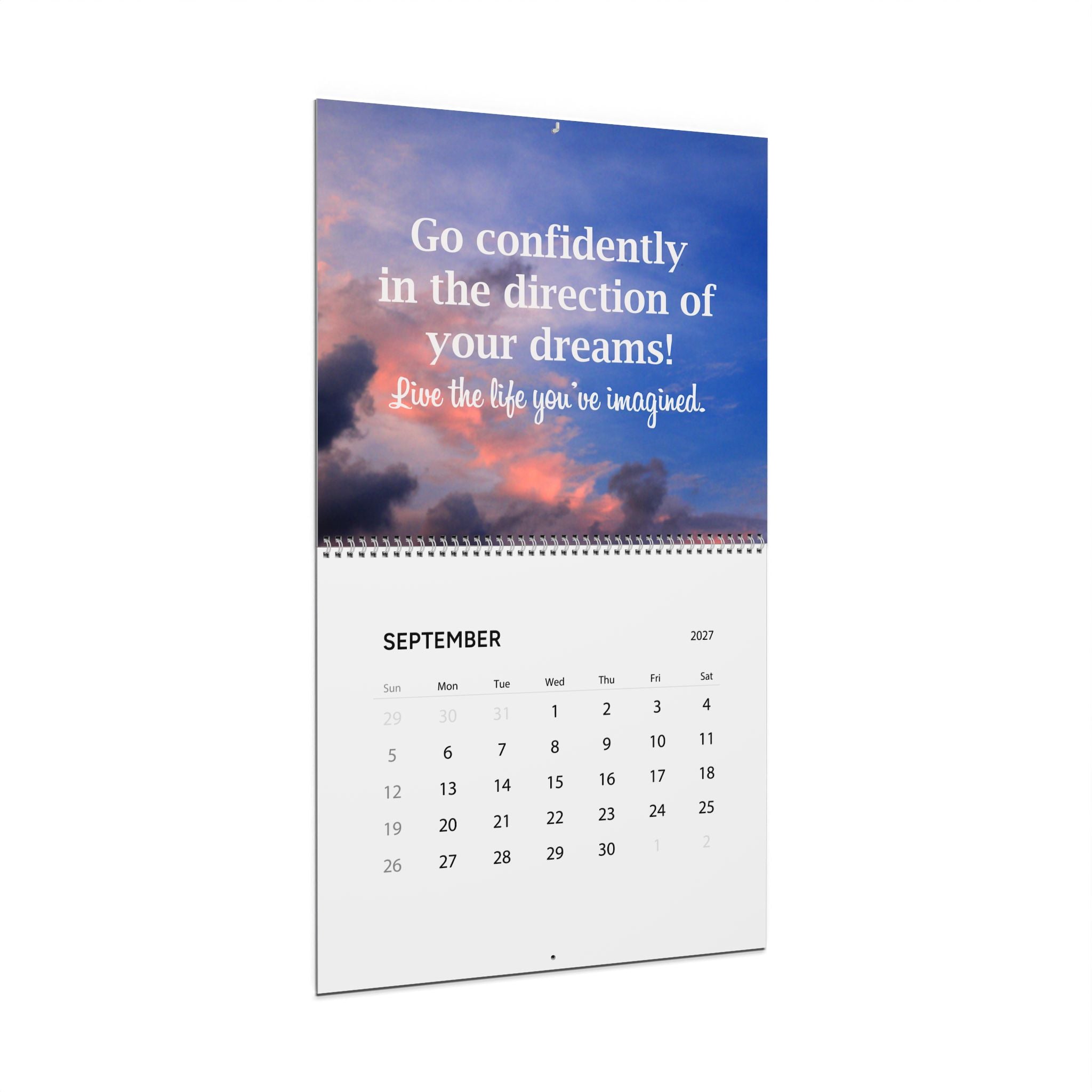 2027 Positive Mindset Wall Calendar – Daily Motivation, Inspiring Quotes & Uplifting Designs
