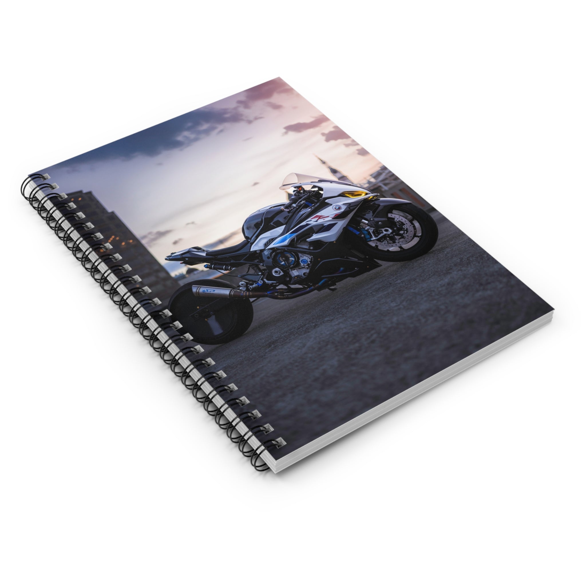 BMW S1000RR Drag Spec Motorcycle Spiral Notebook #003 - Throttle Designs