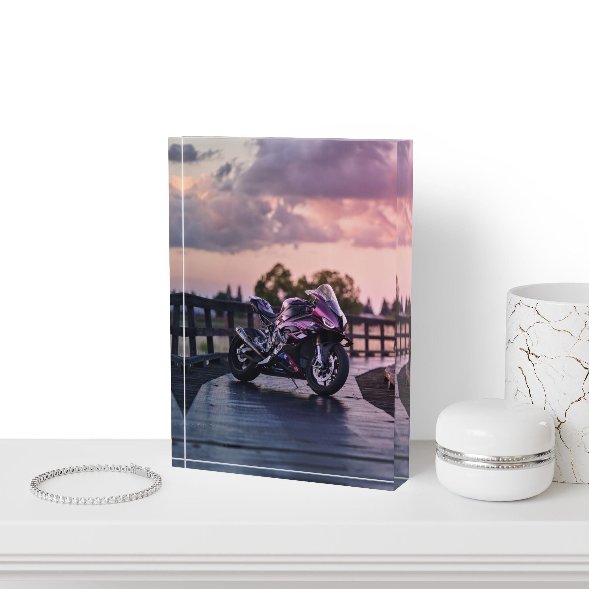 BMW S1000RR Motorcycle Acrylic Photo Block #030 - Throttle Designs