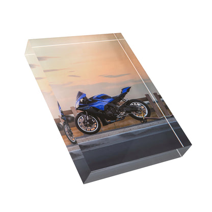 Yamaha R1 Motorcycle Acrylic Photo Block #008 - Throttle Designs