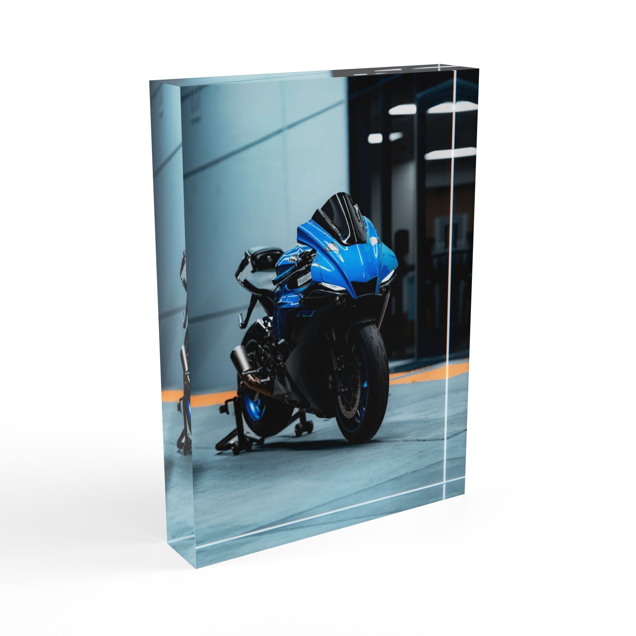 Yamaha R1 Motorcycle Acrylic Photo Block #013 - Throttle Designs