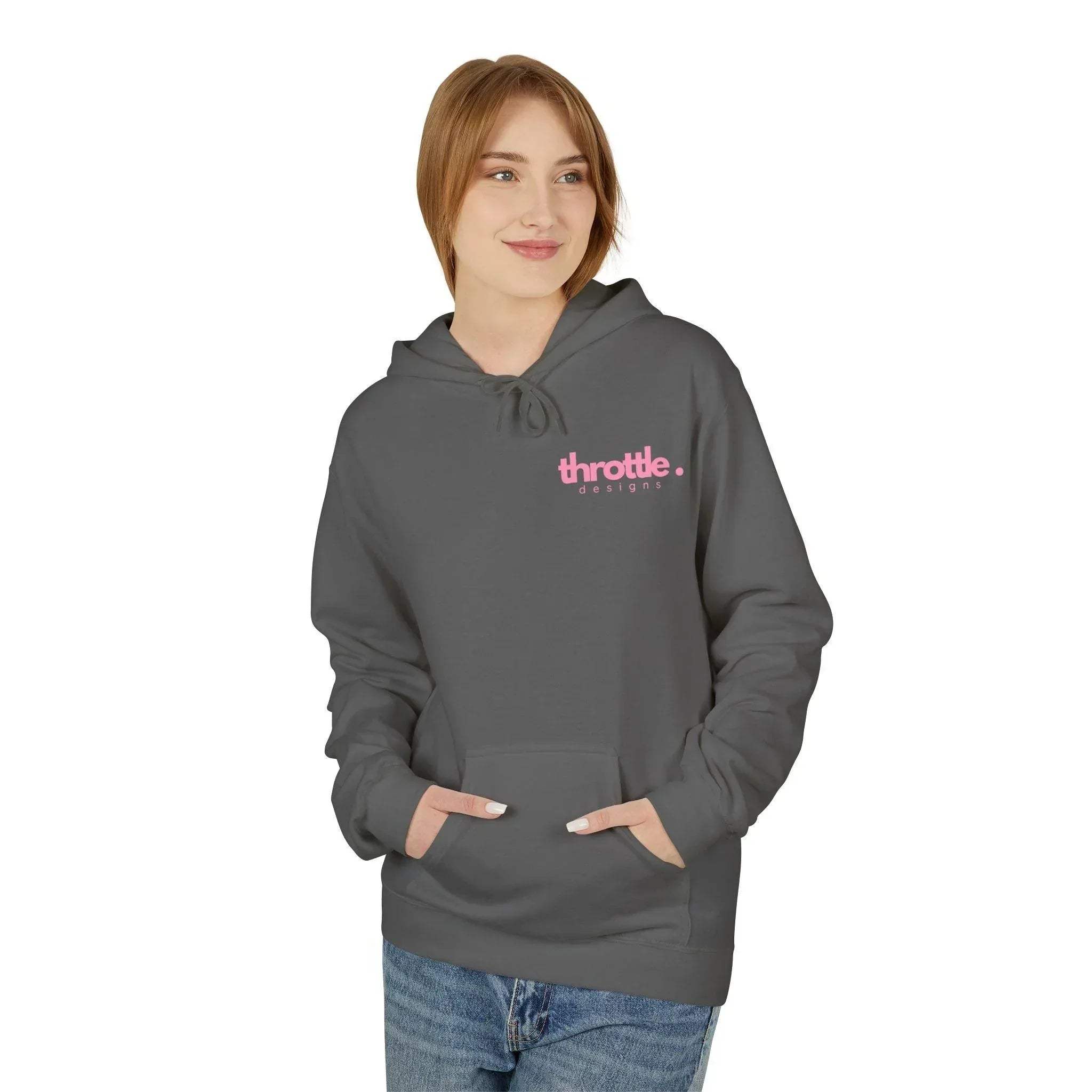 Cozy Chic Skull & Pink Floral Fleece Hoodie