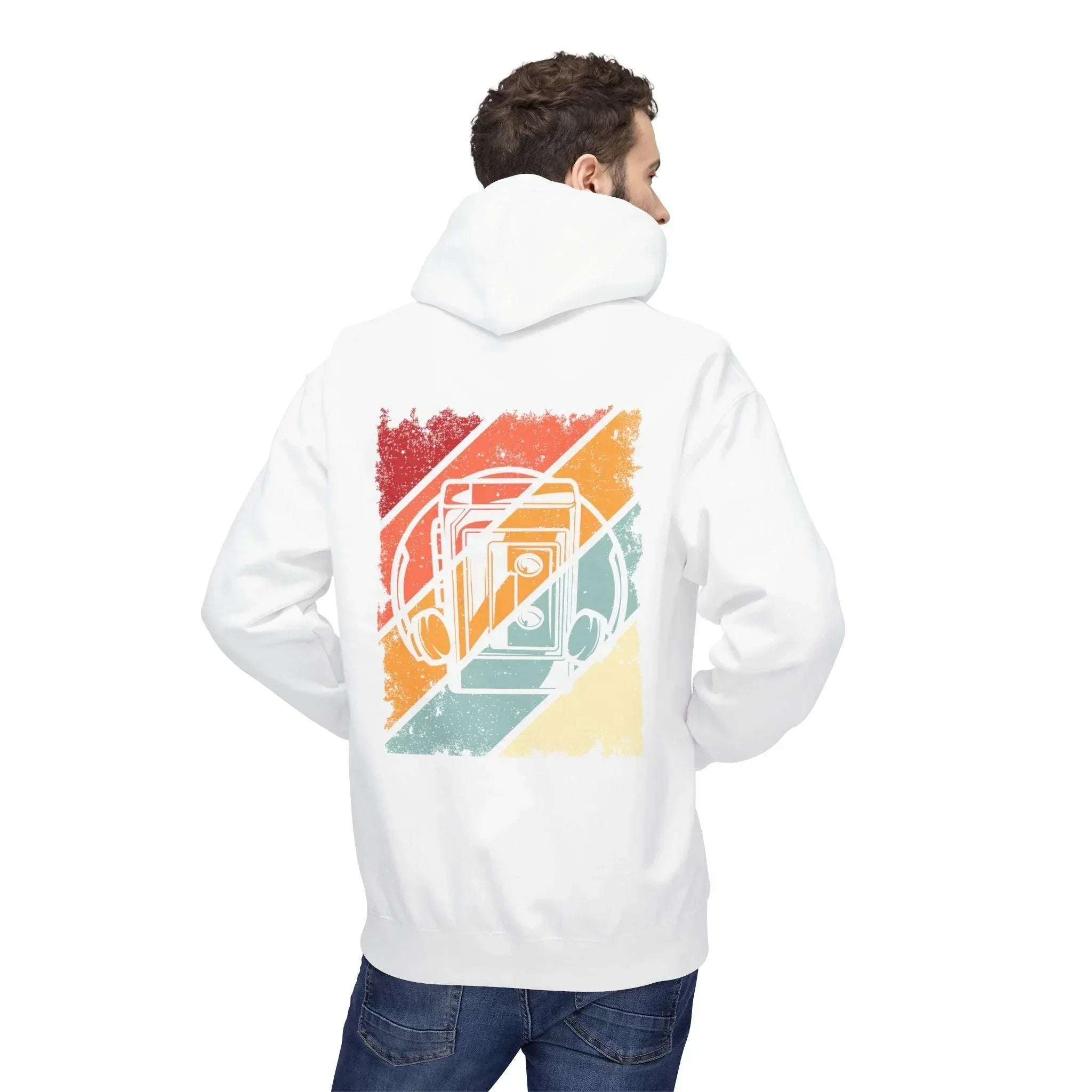 Cozy Vintage Walkman Fleece Hoodie - Stylish Comfort for Cold Days