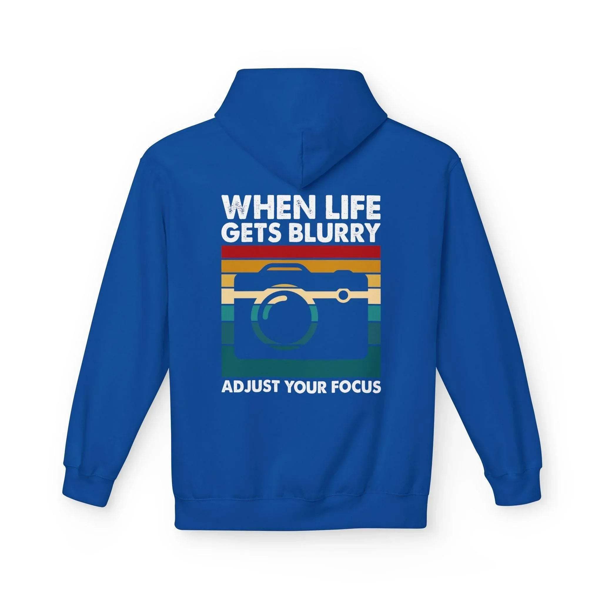 Inspirational 'Adjust Your Focus' Cozy Fleece Hoodie for Ultimate Comfort