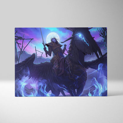 Vaporwave Moonrise Dream Canvas - Vaporwave Fantasy Neon Moon Canvas Moody Neon Aesthetic Retro Futurism Wall Art