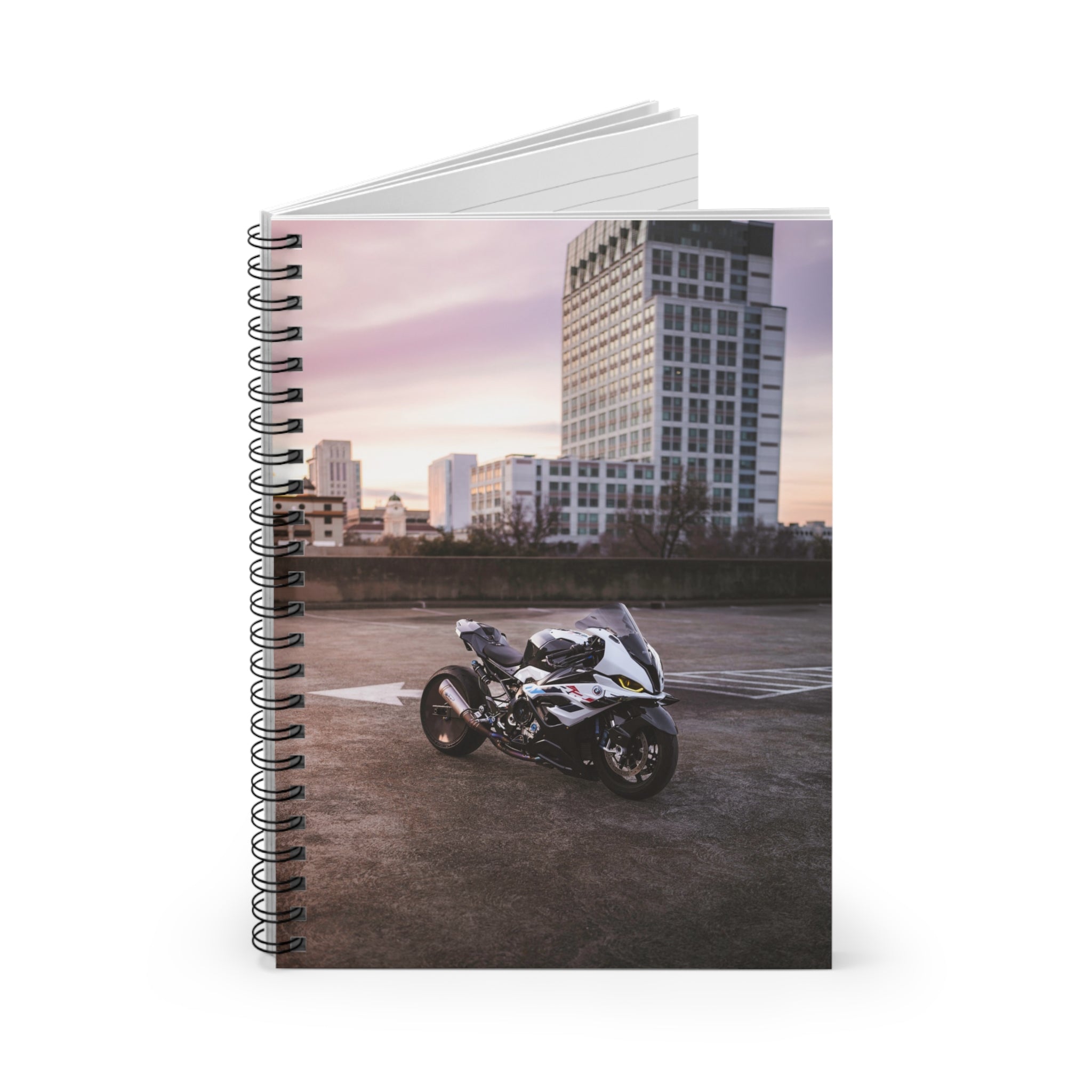 BMW S1000RR Drag Spec Motorcycle Spiral Notebook #013 - Throttle Designs