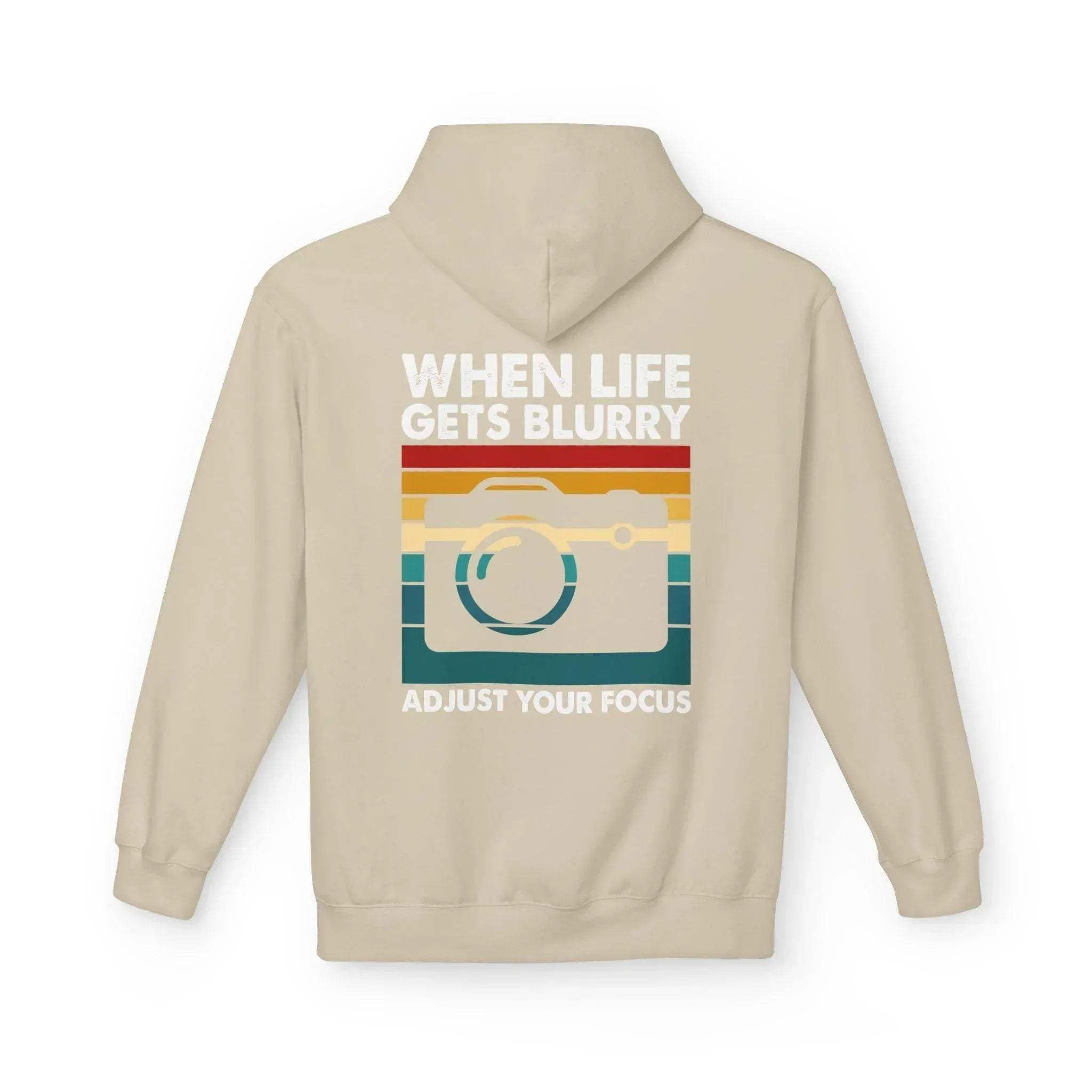 Inspirational 'Adjust Your Focus' Cozy Fleece Hoodie for Ultimate Comfort